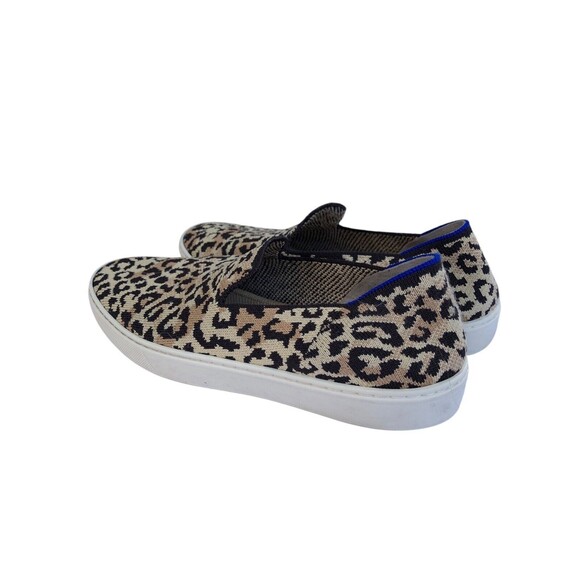 Rothy's The Original Slip On Sneaker Desert Cat Leopard Shoes Flats Sz 9.5 - Picture 2 of 9